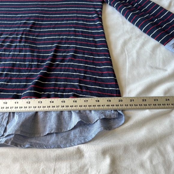 Buffalo David Bitton Womens Faux Layered Long Sleeve Knit Top Striped Medium Y2K - Picture 12 of 13